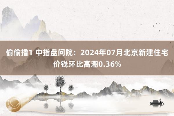 偷偷撸1 中指盘问院：2024年07月北京新建住宅价钱环比高潮0.36%