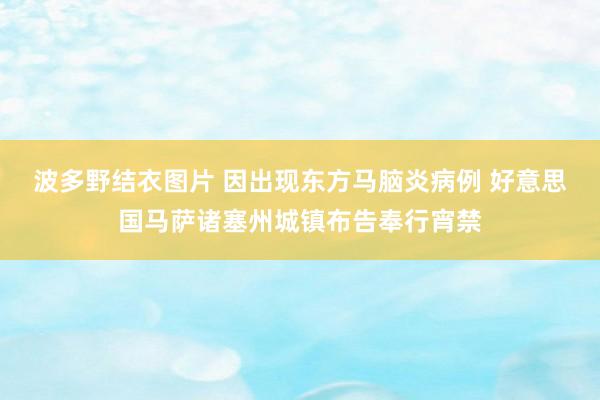 波多野结衣图片 因出现东方马脑炎病例 好意思国马萨诸塞州城镇布告奉行宵禁