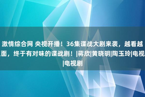 激情综合网 央视开播！36集谍战大剧来袭，越看越上面，终于有对味的谍战剧！|蒋欣|黄晓明|陶玉玲|电视剧